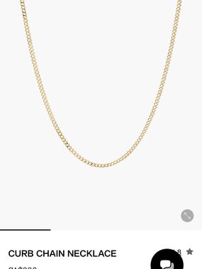 Mejuri Gold Curb Chain Necklace